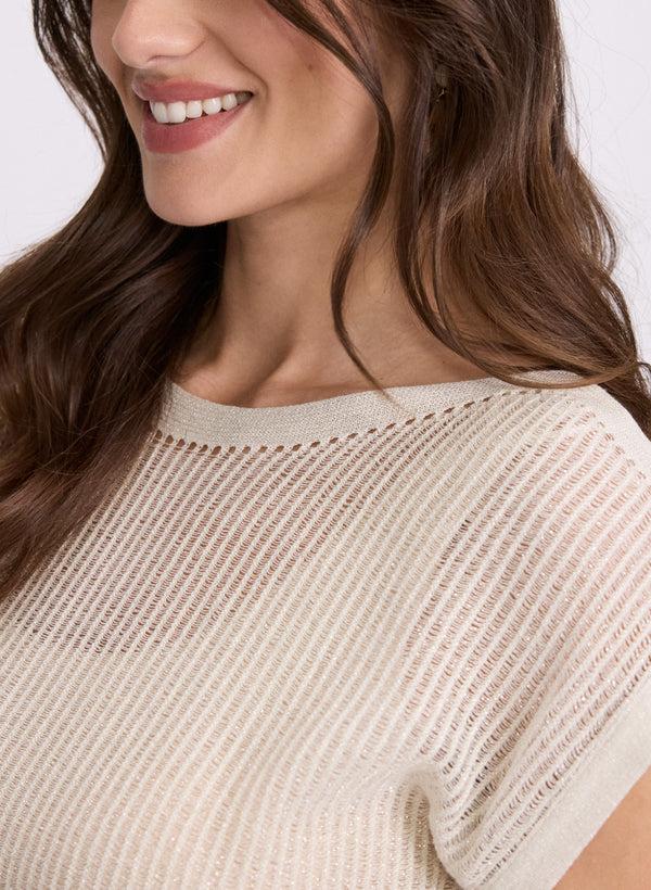 Laura Metallic Knit Pullover