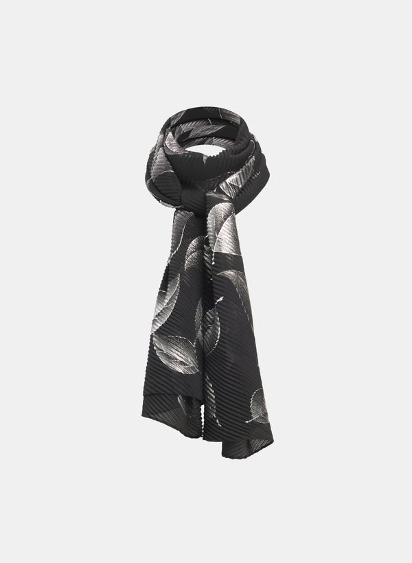 laura Metallic Leaf Print Wrap