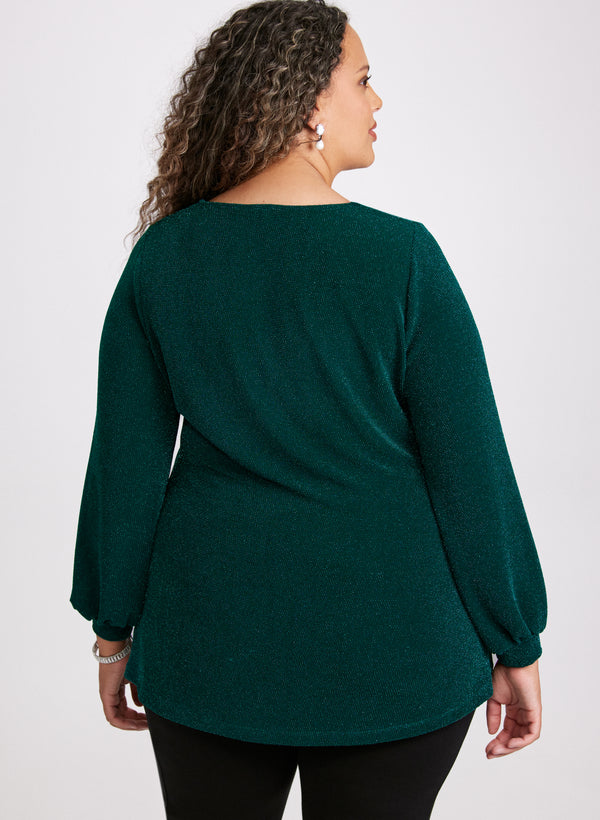 Laura Metallic Long Sleeve Top