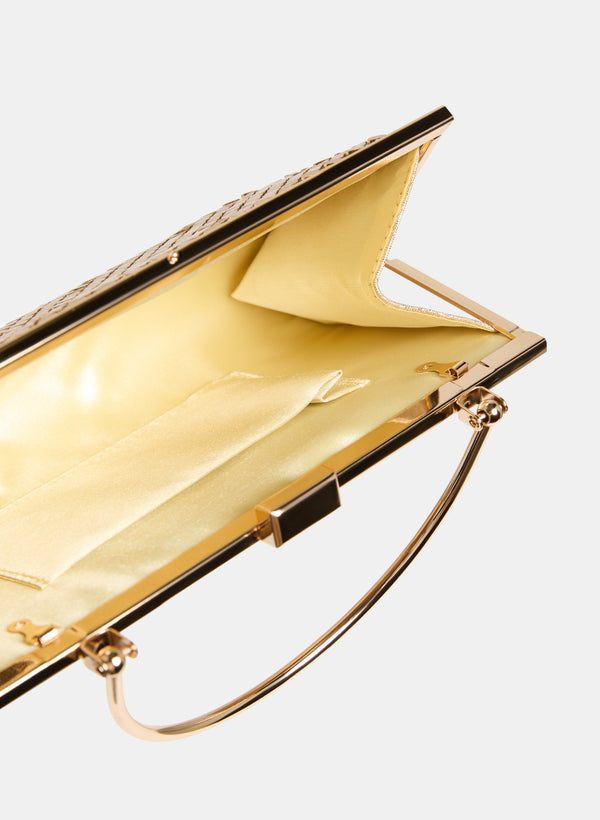 Laura Metallic Mesh Clutch