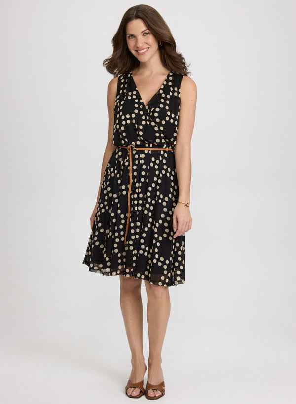 laura Mixed Polka Dot Dress