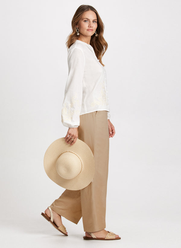 Laura Modern Fit Linen-Blend Pants