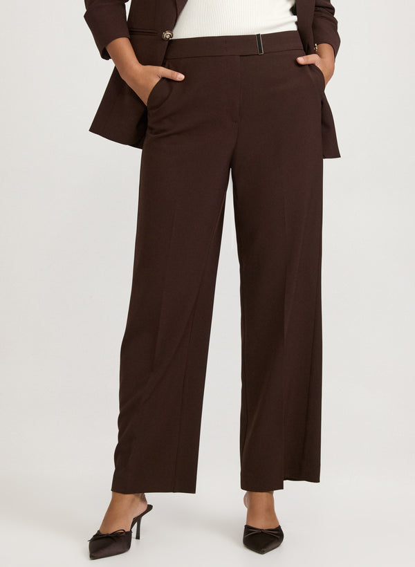 laura Olivia Bar Trim Wide-Leg Pants