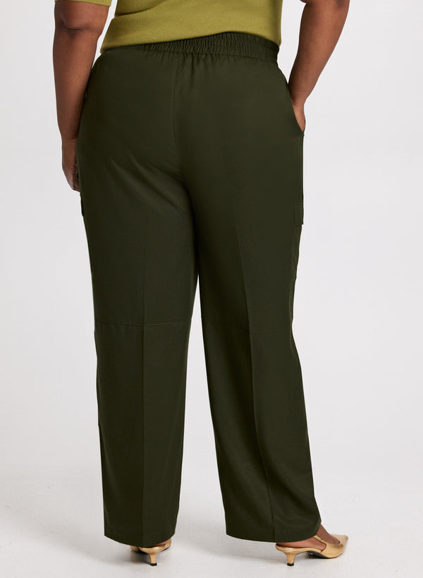 Laura Olivia Cargo Wide-Leg Pants