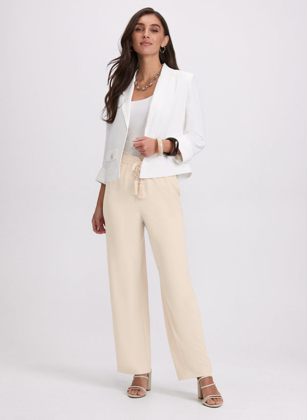 Laura Olivia Crinkled Wide-Leg Pants