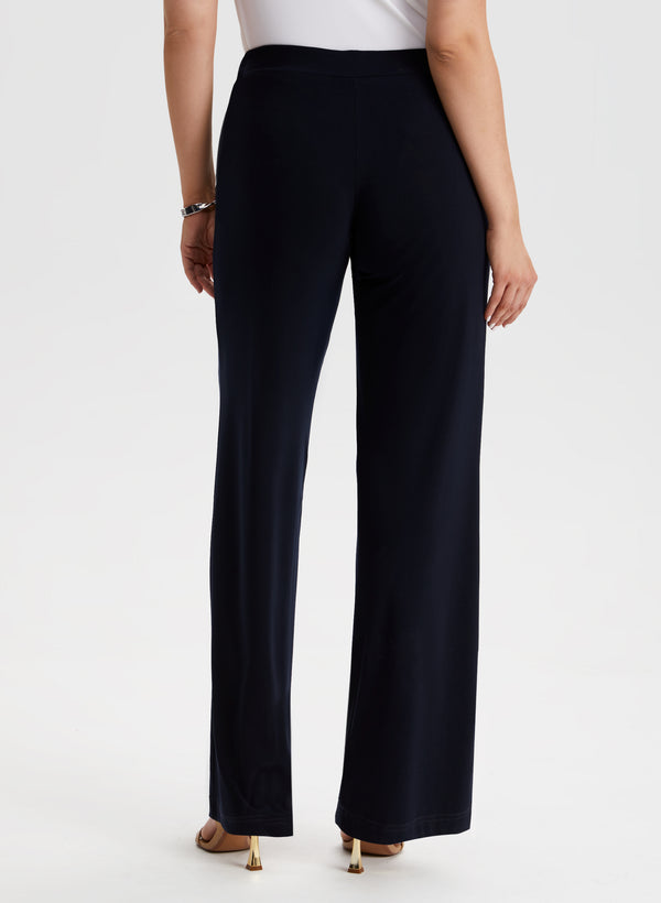 Laura Olivia Jersey Wide-Leg Pants - Regular