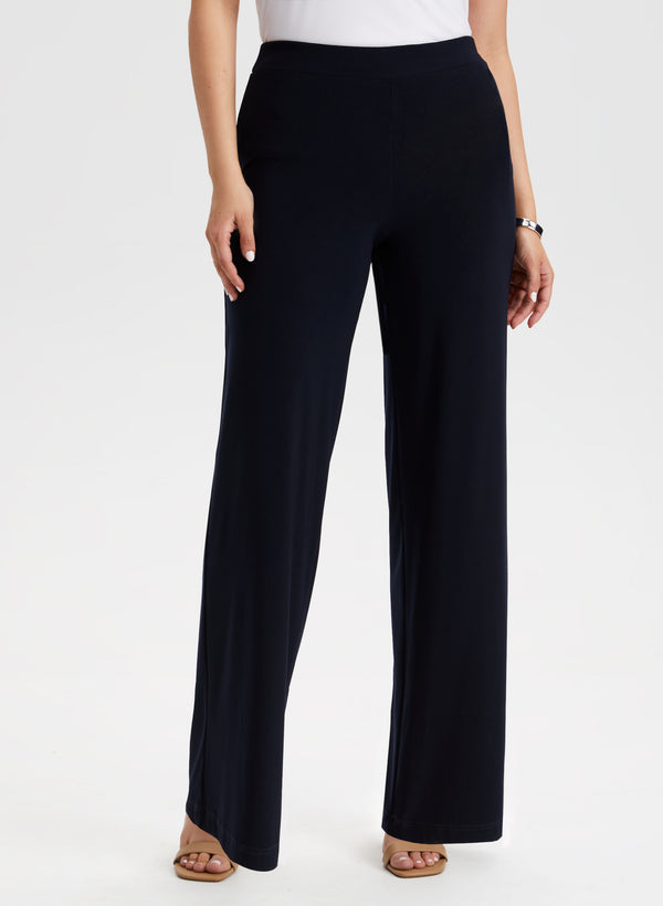 laura Olivia Jersey Wide-Leg Pants - Regular