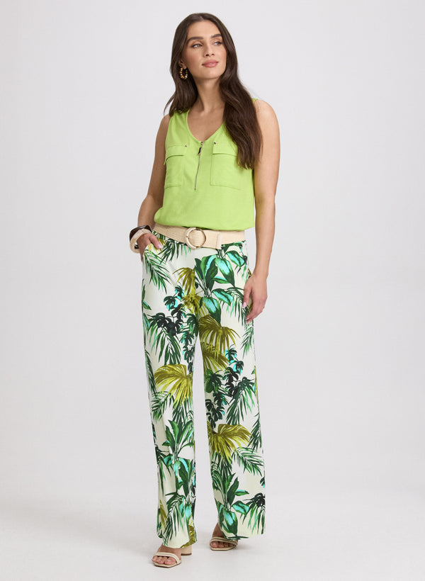 Laura Olivia Leaf Print Pants