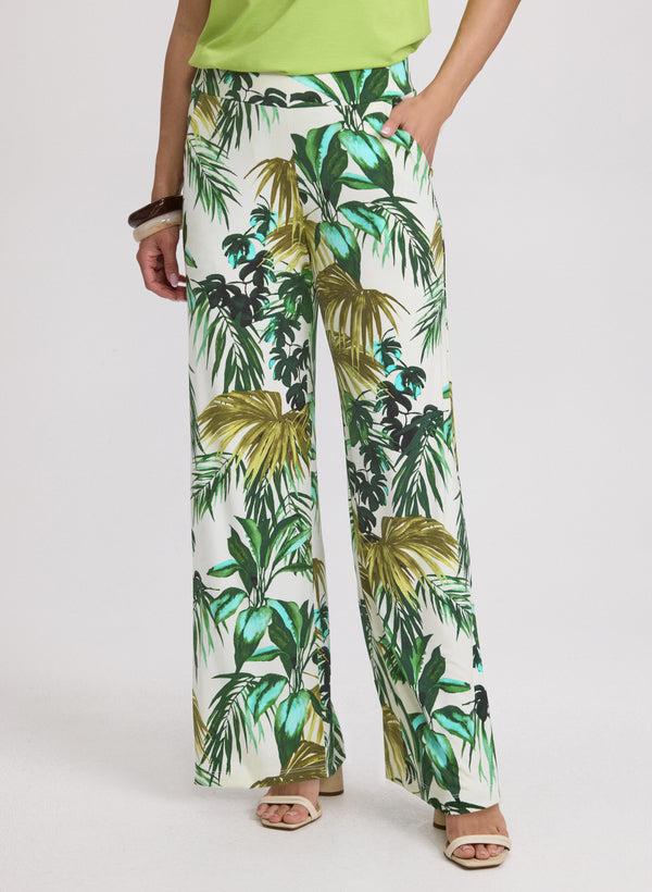laura Olivia Leaf Print Pants