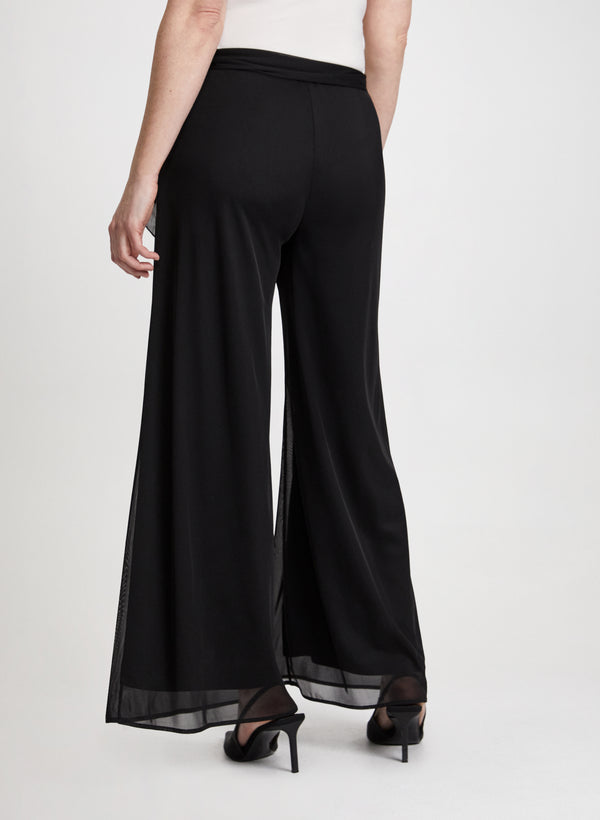 Laura Olivia Mesh Wide-Leg Pants