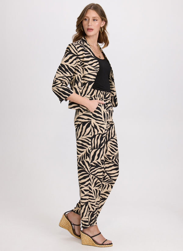 Laura Olivia Palm Print Wide-Leg Pants