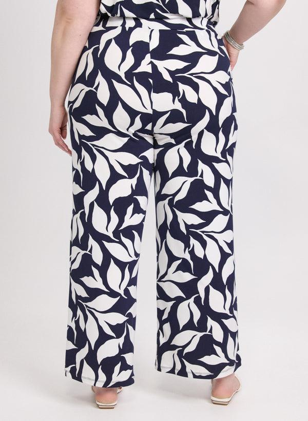 Laura Olivia Printed Wide-Leg Pants