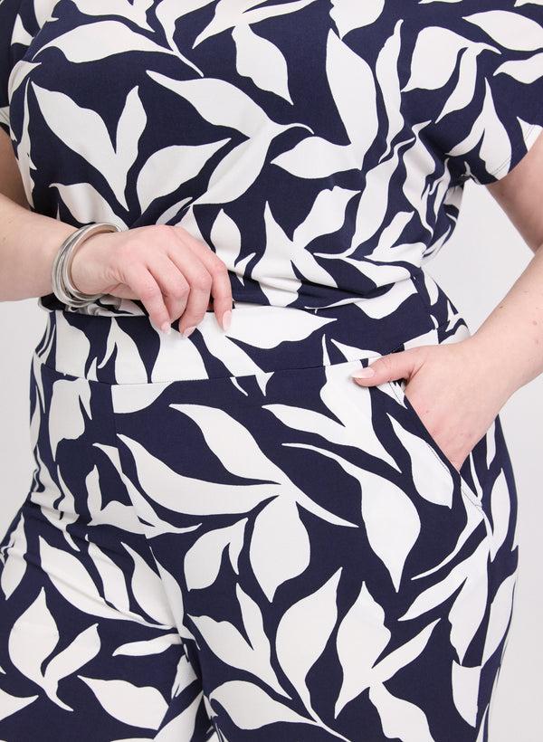 Laura Olivia Printed Wide-Leg Pants