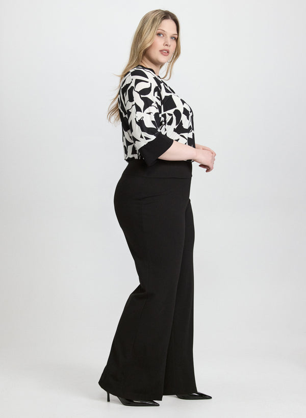 Laura Olivia Pull-On Wide-Leg Pants