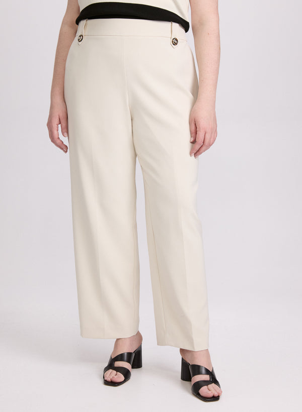 laura Olivia Pull-On Wide-Leg Pants