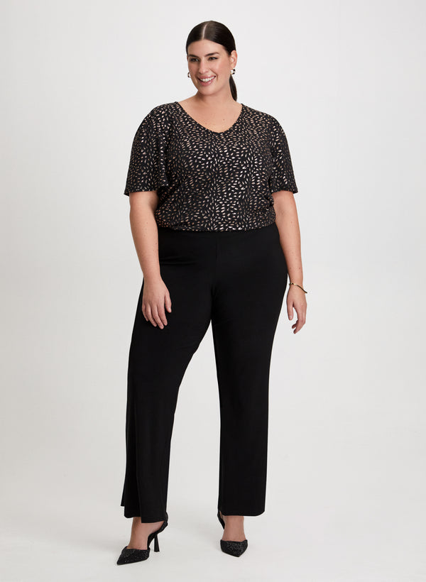 Laura Olivia Pull-On Wide-Leg Pants - Short