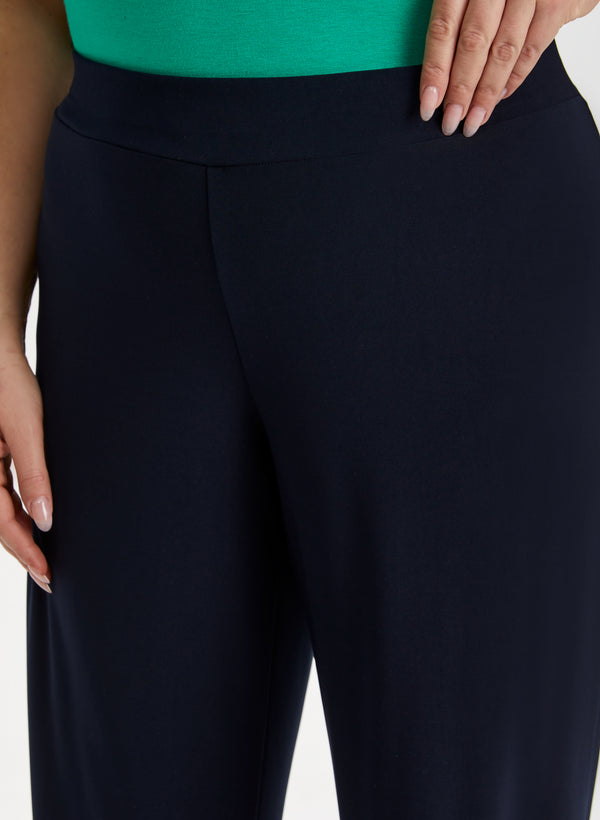 Laura Olivia Pull-On Wide-Leg Pants - Short