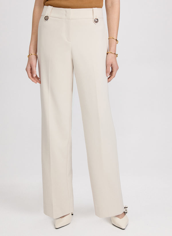 laura Olivia Pull-On Wide-Leg Pants