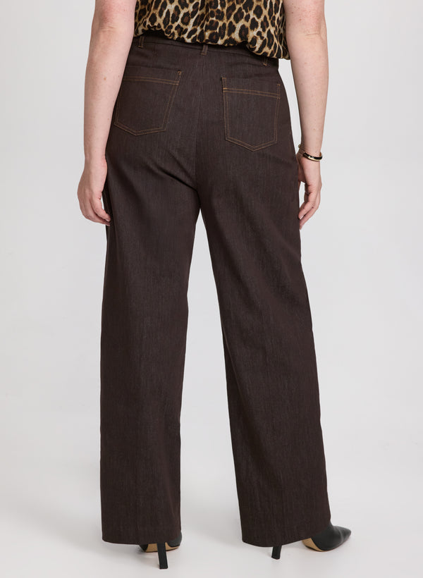 Laura Olivia Wide-Leg Denim Pants