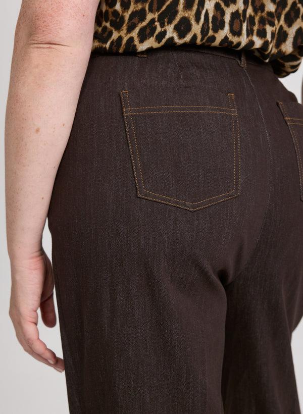 Laura Olivia Wide-Leg Denim Pants