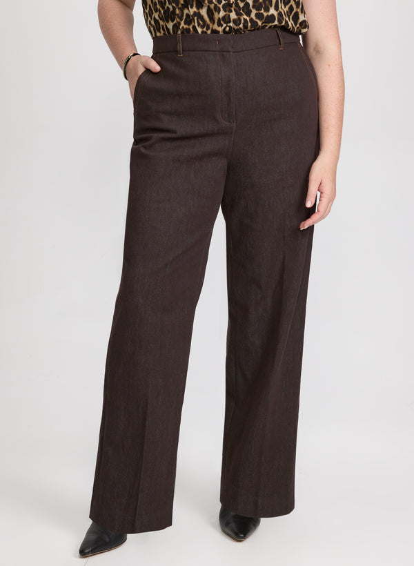 laura Olivia Wide-Leg Denim Pants