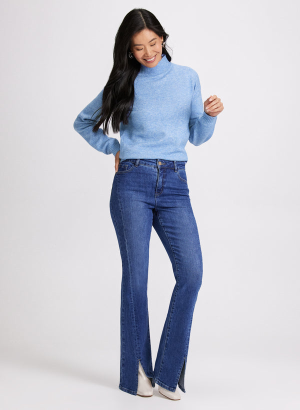 Laura Ombre Mock Neck Knit Sweater