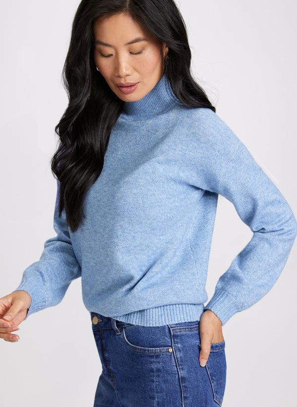 Laura Ombre Mock Neck Knit Sweater