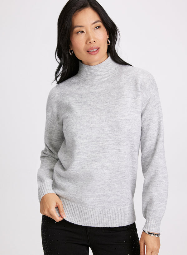 Laura Ombre Mock Neck Knit Sweater