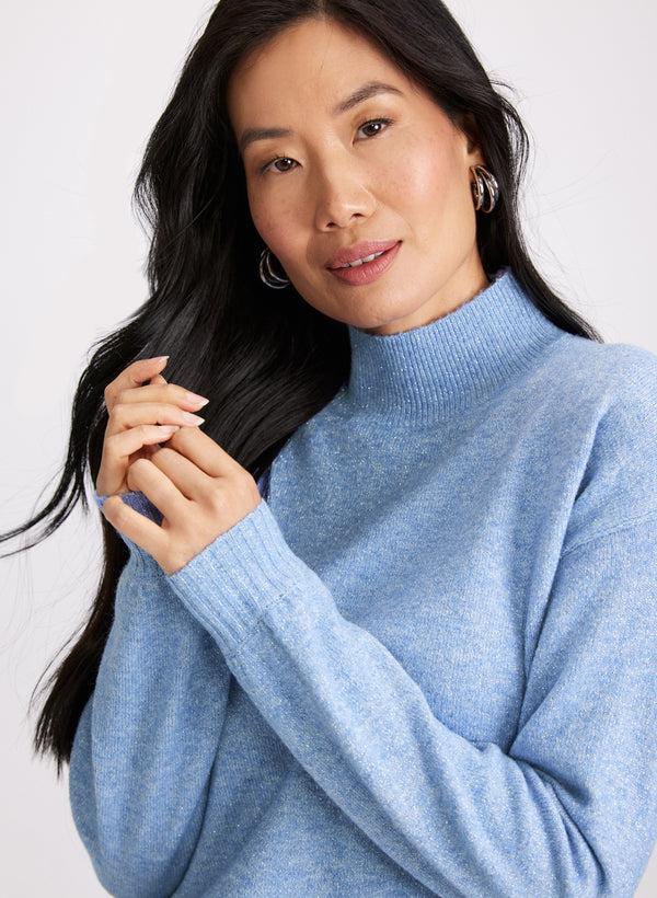 laura Ombre Mock Neck Knit Sweater