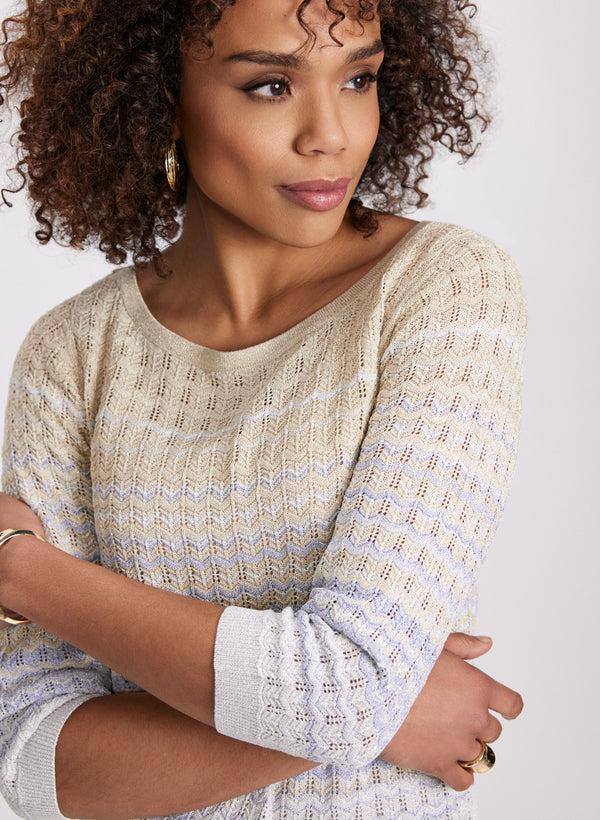 Laura Ombre Open Knit Sweater