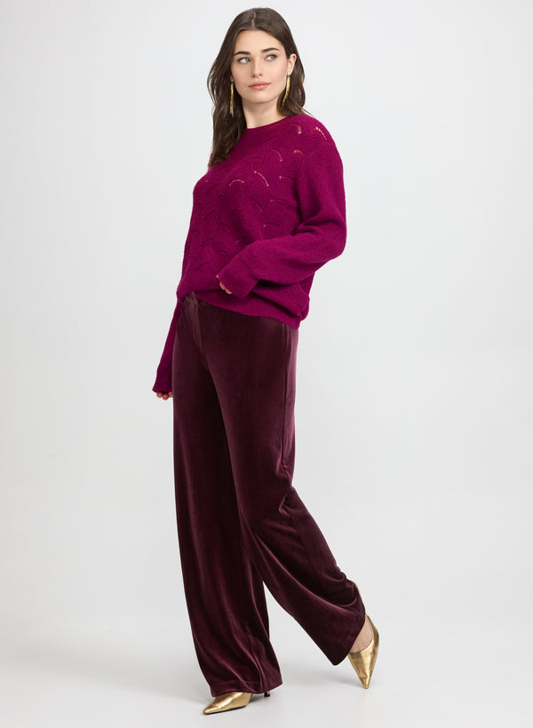 Laura Open Knit Metallic Sweater