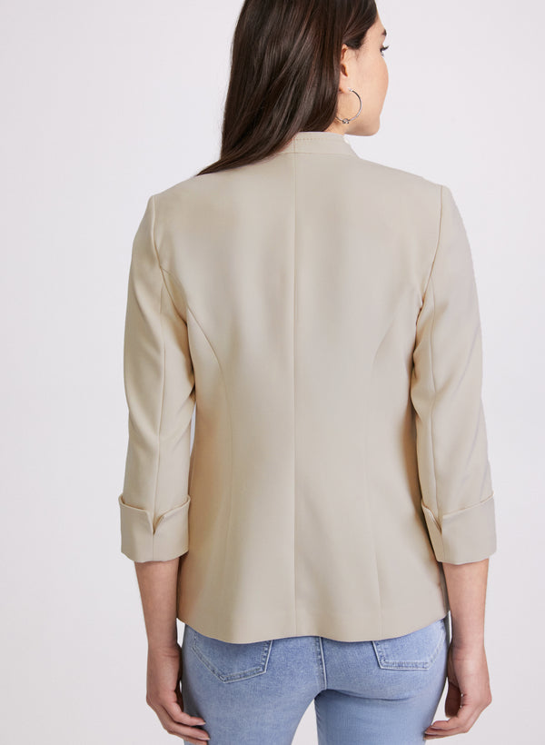 Laura Open Twill Collarless Jacket