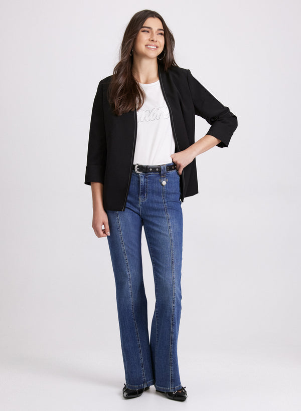 Laura Open Twill Collarless Jacket