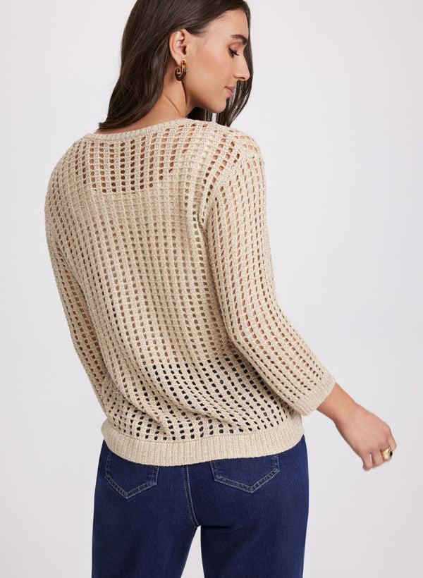 Laura Open Weave Cable Stitch Sweater