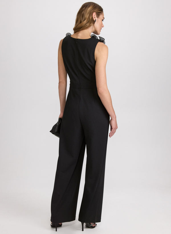 Laura Organza Ruffle Detail Jumpsuit