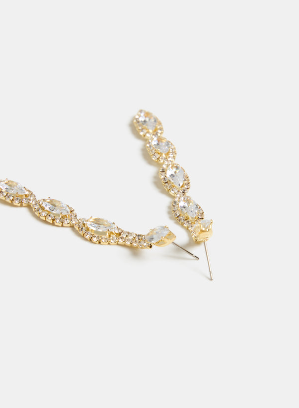 Laura Oval Crystal Earrings