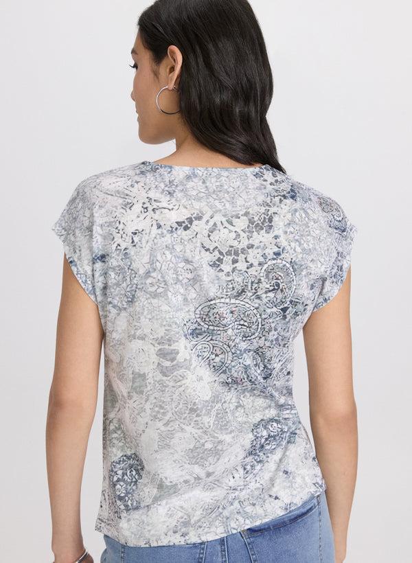 Laura Paisley Burnout T-Shirt