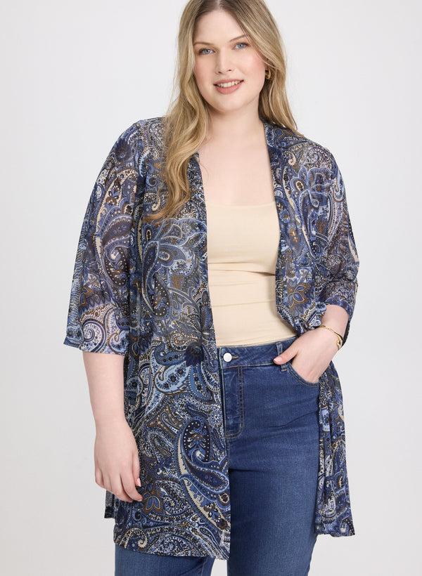 laura Paisley Open Front Tunic
