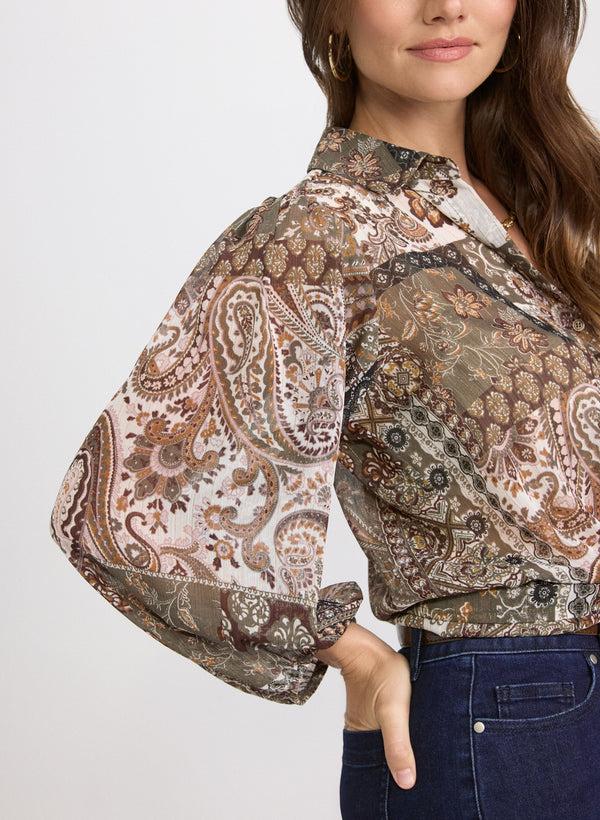 Laura Paisley Patchwork Blouse
