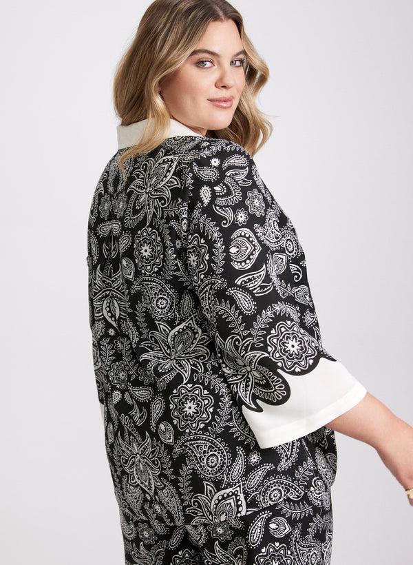 Laura Paisley Placement Print Blouse