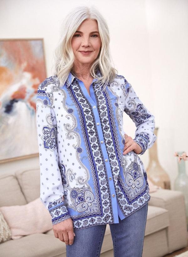 laura Paisley Print Blouse