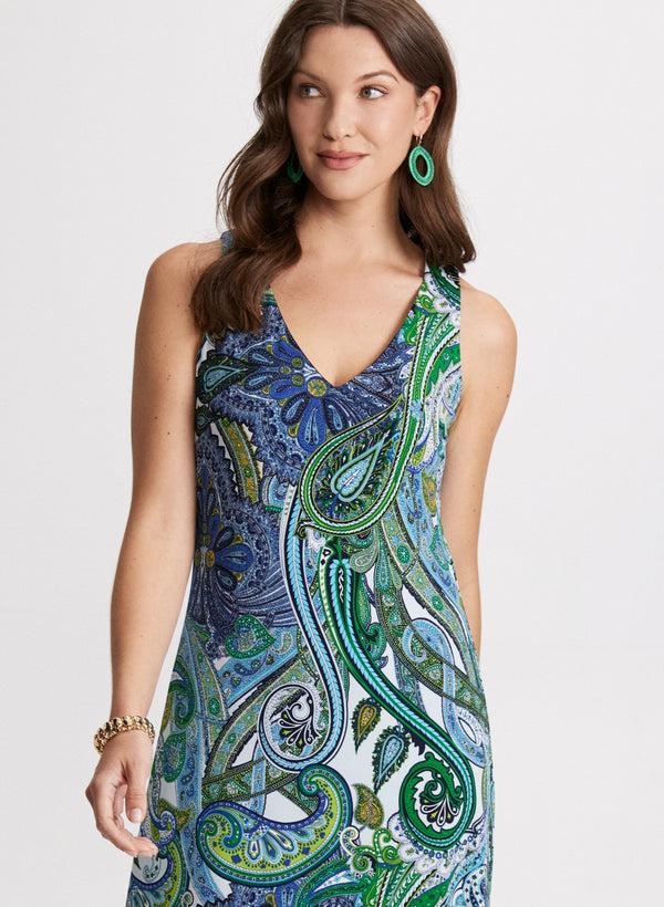 Laura Paisley Print Maxi Dress