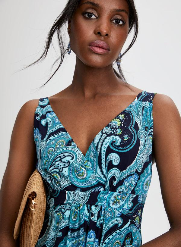 Laura Paisley Print Maxi Dress