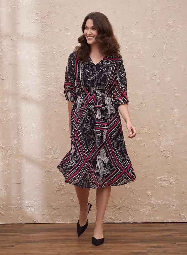 laura Paisley Print Midi Dress