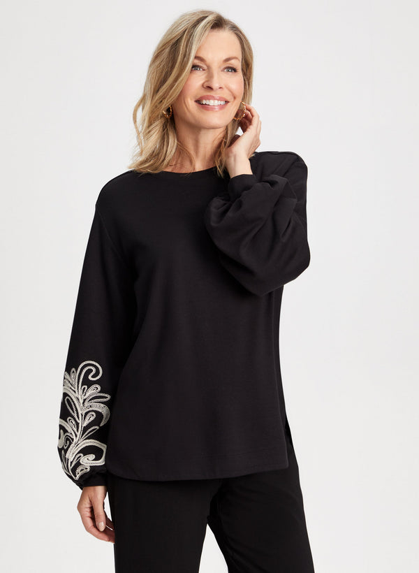 Laura Paisley Print Puffed Sleeve Top