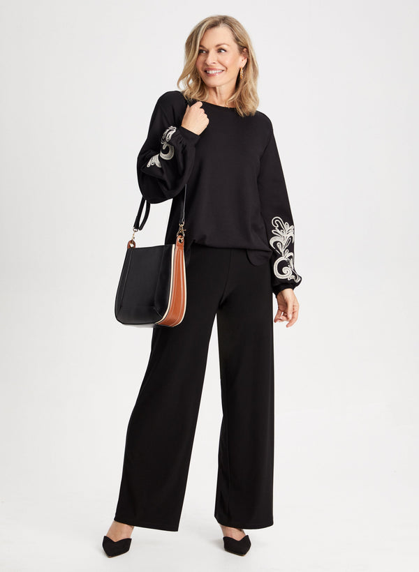 Laura Paisley Print Puffed Sleeve Top