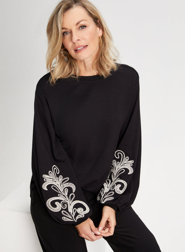 laura Paisley Print Puffed Sleeve Top