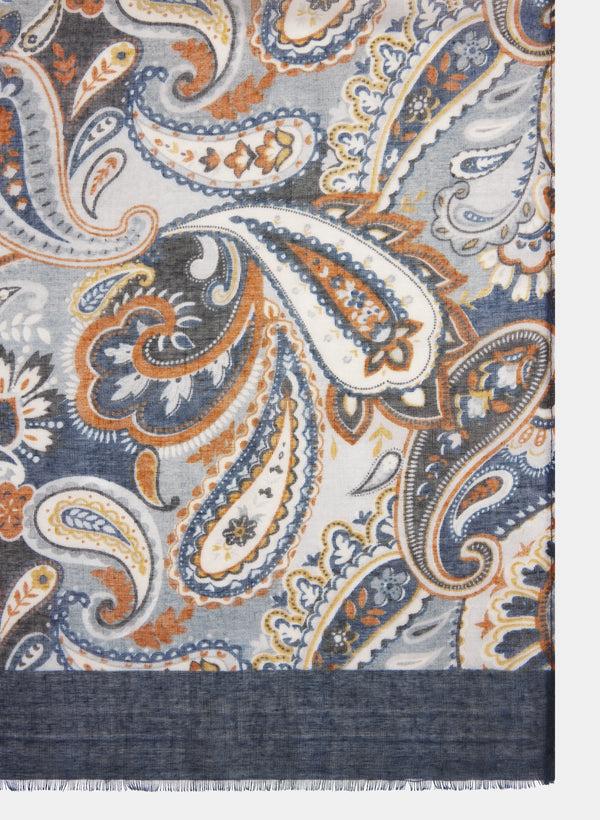 Laura Paisley Print Scarf