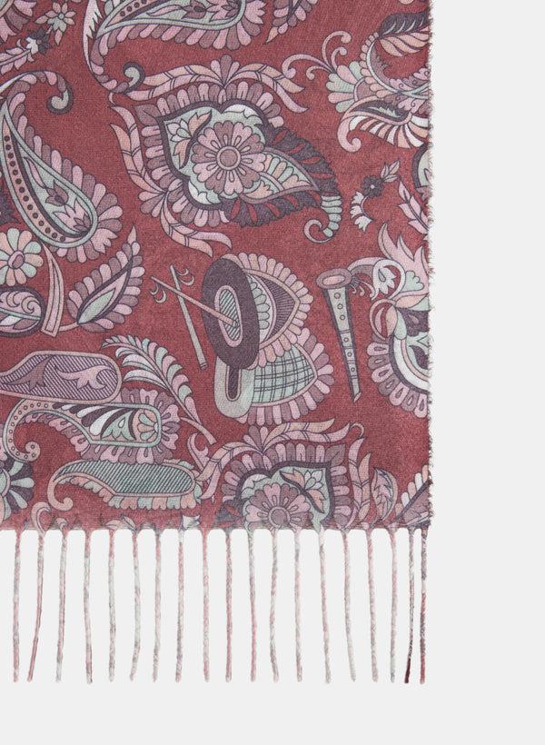 Laura Paisley Print Scarf