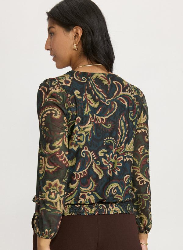 Laura Paisley Print Top